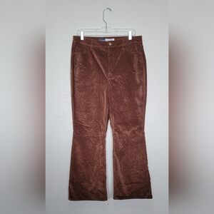 Old Navy Brown Crushed Velvet Higher High-Rise Flare Pants